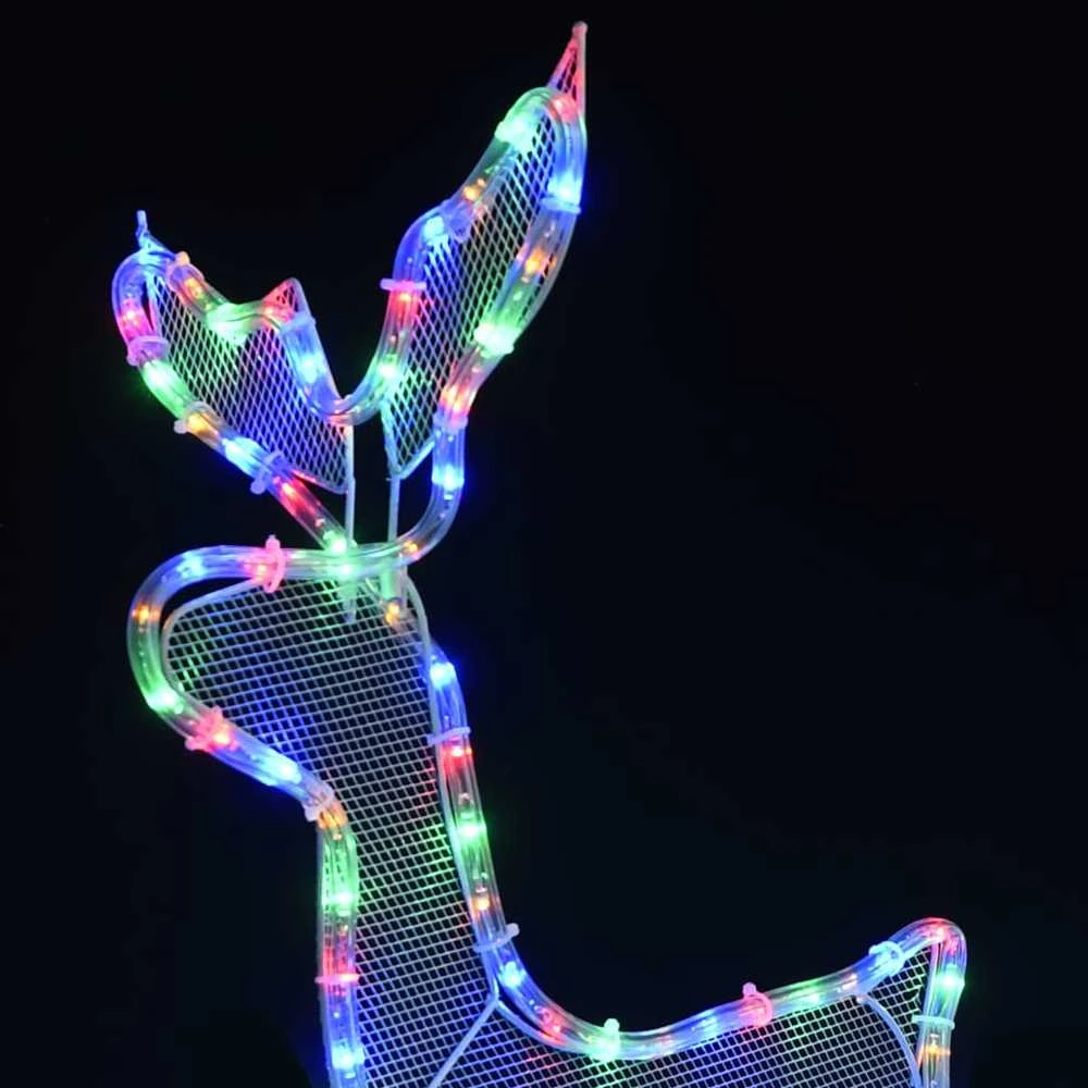 Kalėdinė lempučių ekspozicija elnias ir rogės 432LED tinklinė (Ekspozicinė prekė)