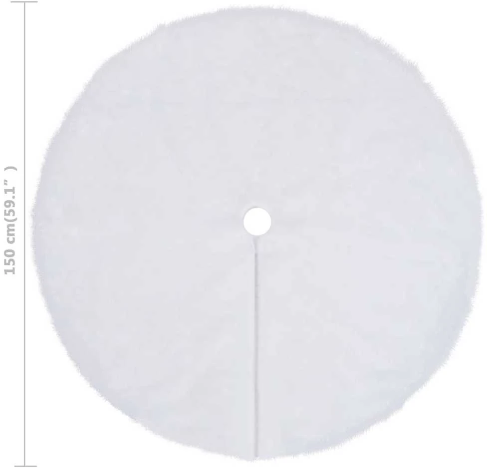 Kilimėlis po kalėdine eglute, baltas, 150cm, dirbtinis kailis