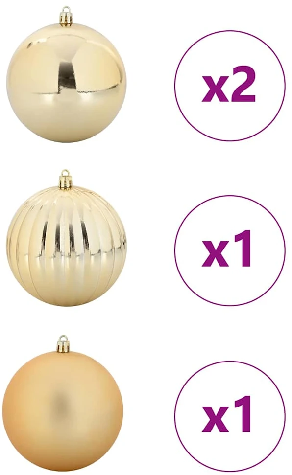 Kalėdinis Kabinamas Rinkinys XXL 4 vnt. Auksinė Ø 20 cm