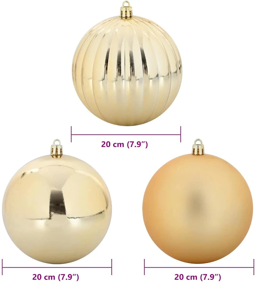 Kalėdinis Kabinamas Rinkinys XXL 4 vnt. Auksinė Ø 20 cm
