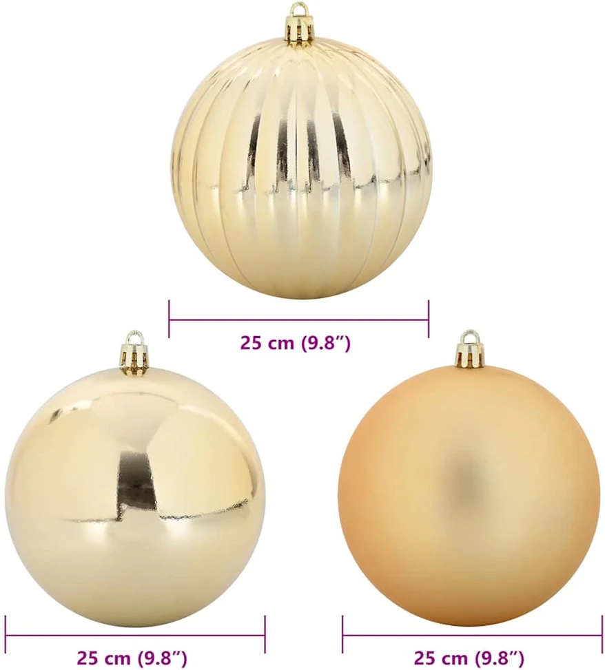 Kalėdinis Kabinamas Rinkinys XXL 3 vnt. Auksinė Ø 25 cm