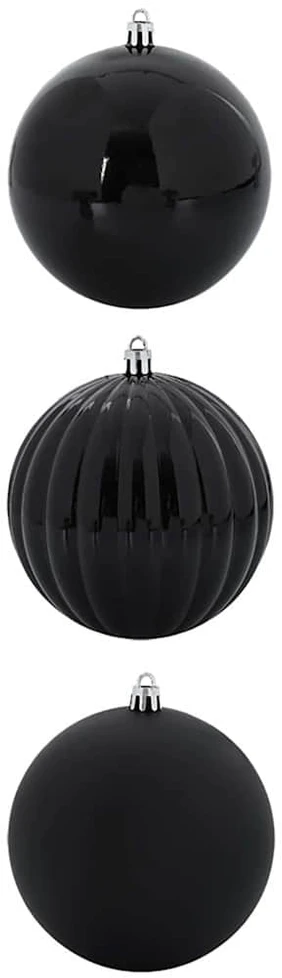 Kalėdinis Kabinamas Rinkinys XXL 3 vnt. Juoda Ø 25 cm Plastmasė