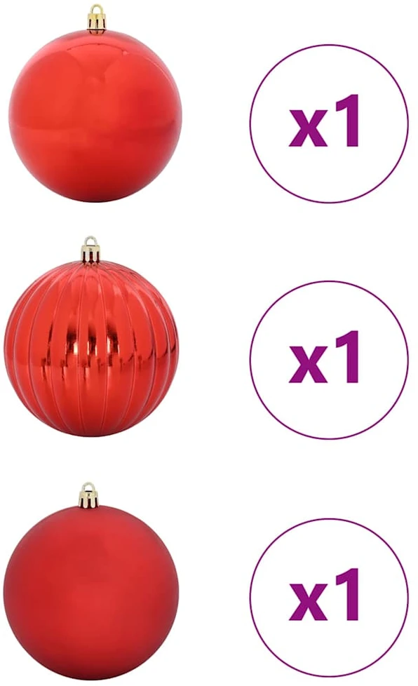Kalėdinis Kabinamas Rinkinys XXL 3 vnt. Raudona Ø 25 cm