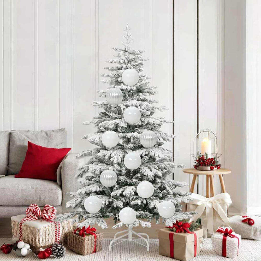 Kalėdų Burbulų Rinkinys XL 9 vnt. Balta Ø 15 cm Plastmasė