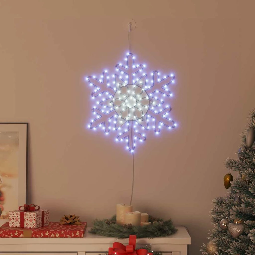 Kalėdinis snaigė 156 LED Mėlyna 55.5 x 55.5 x 0.75cm PVC