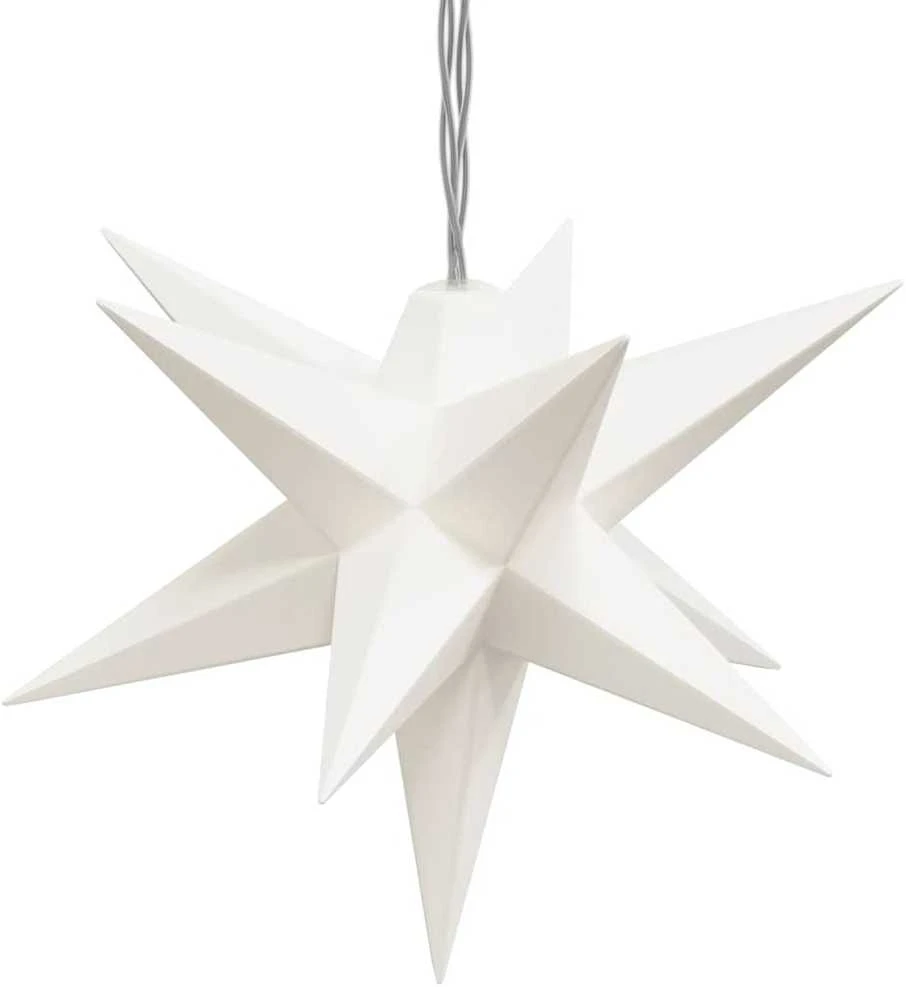 Kalėdinis šviestuvas, baltos spalvos, 10cm, 10 LED lempučių