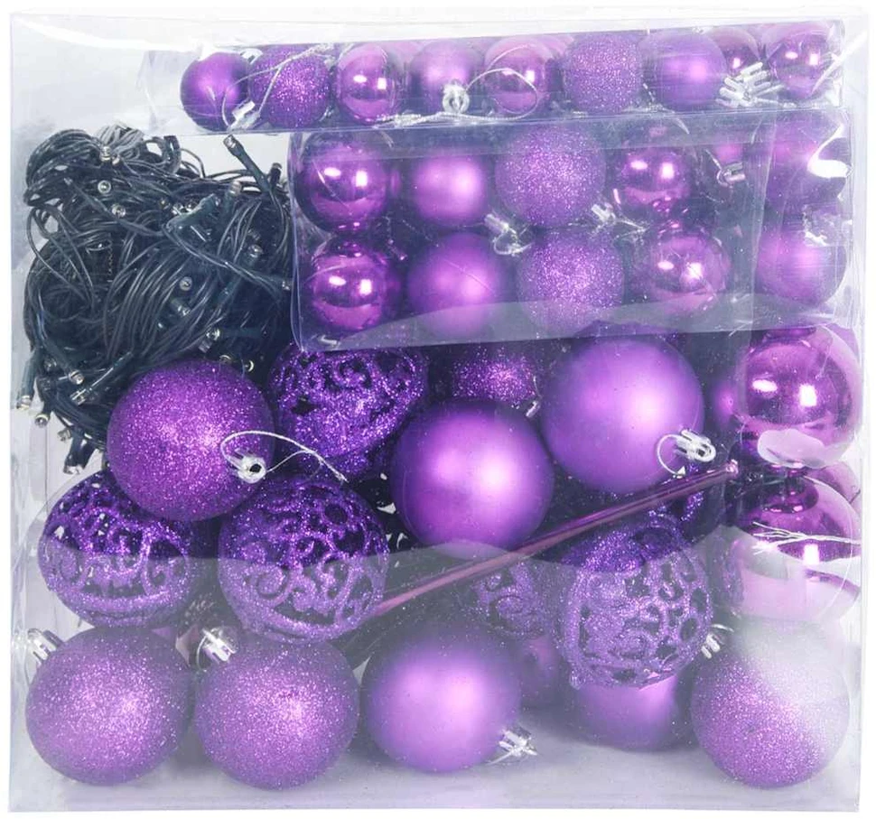 Kalėdinių Kraitės Rinkinys 120 vnt. 300 LED Šilta balta Ø 6 cm