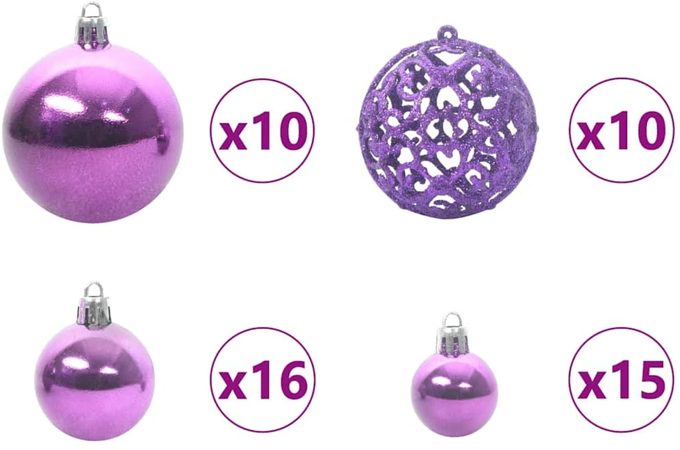 Kalėdinių Kraitės Rinkinys 120 vnt. 300 LED Šilta balta Ø 6 cm
