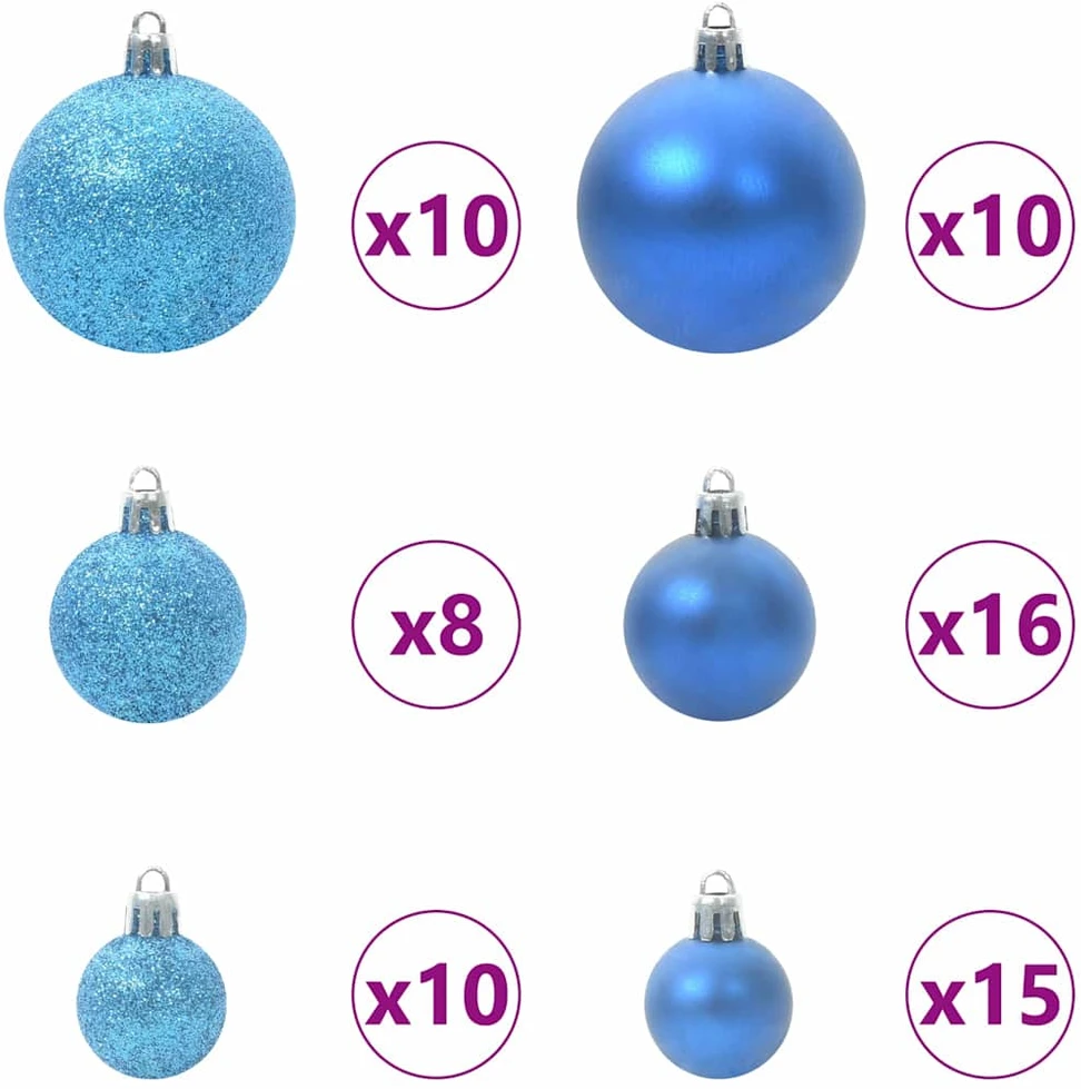 Kalėdinių Kraitės Rinkinys 120 vnt. 300 LED Šilta balta Ø 6 cm