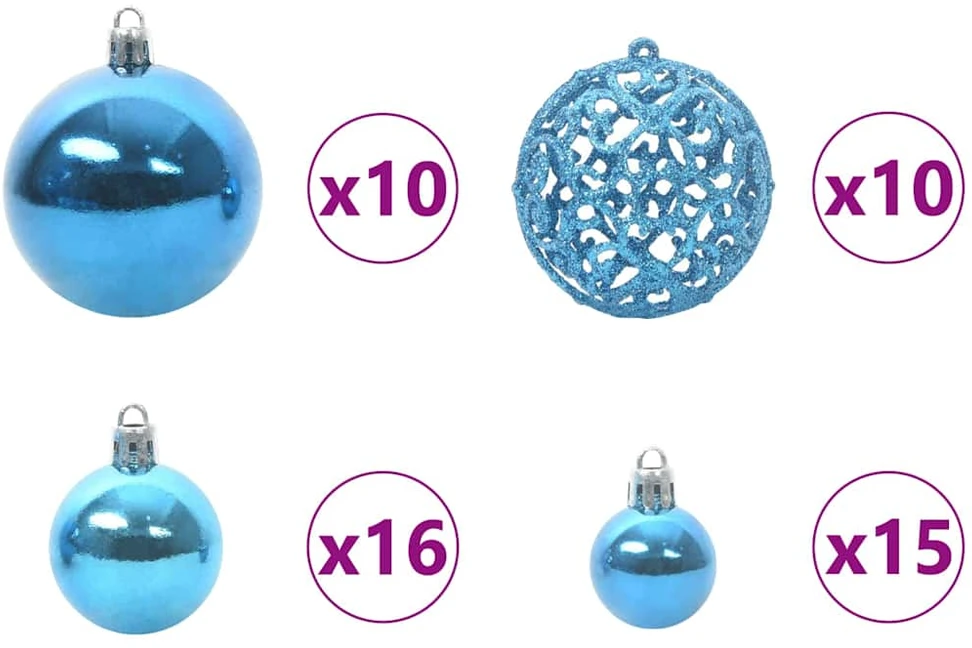 Kalėdinių Kraitės Rinkinys 120 vnt. 300 LED Šilta balta Ø 6 cm