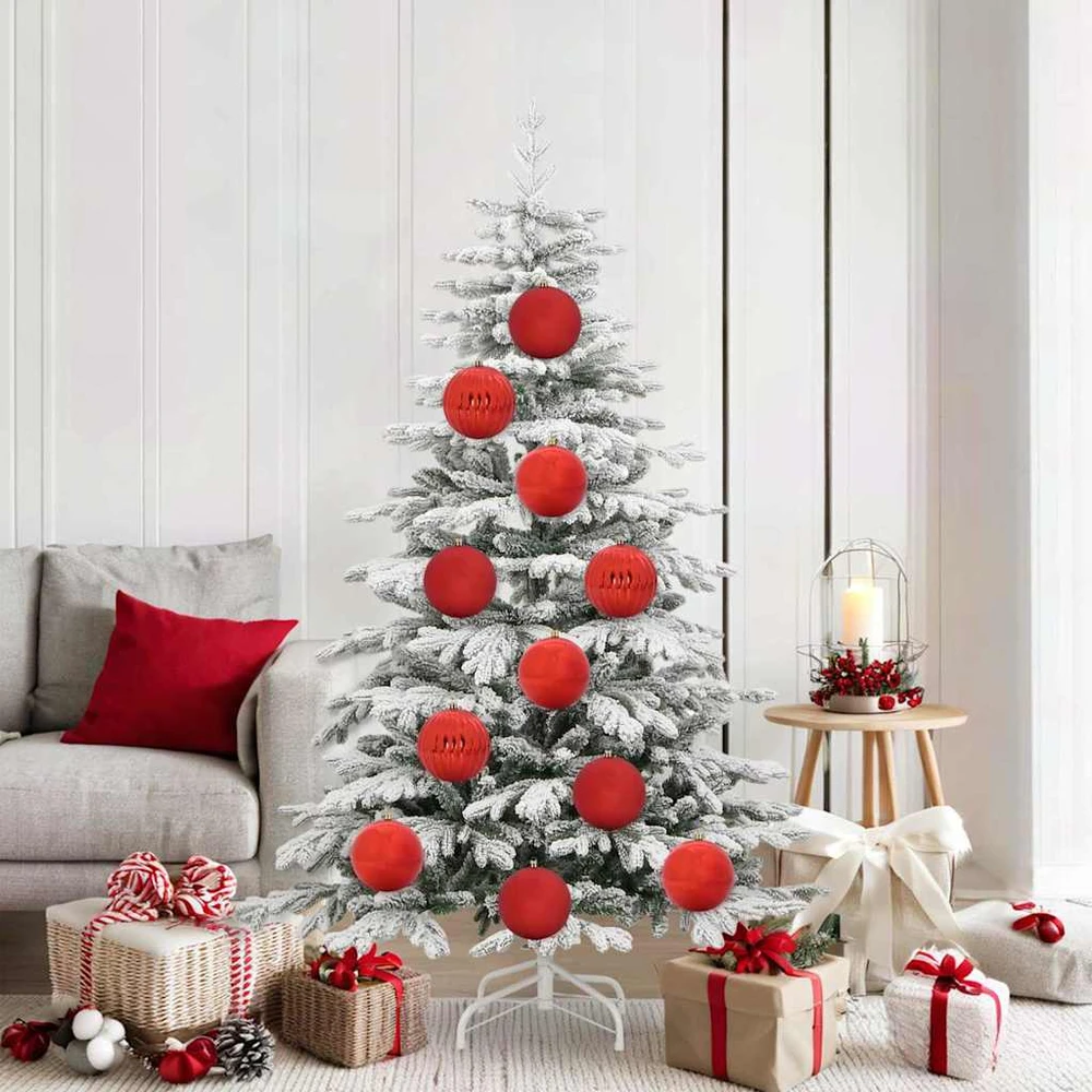 Kalėdų Burbulų Rinkinys XL 9 vnt. Raudona Ø 15 cm Plastmasė
