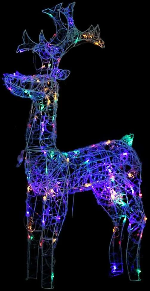 Kalėdų dekoracija elnias, 60x16x100cm, akrilas, 90 LED lempučių
