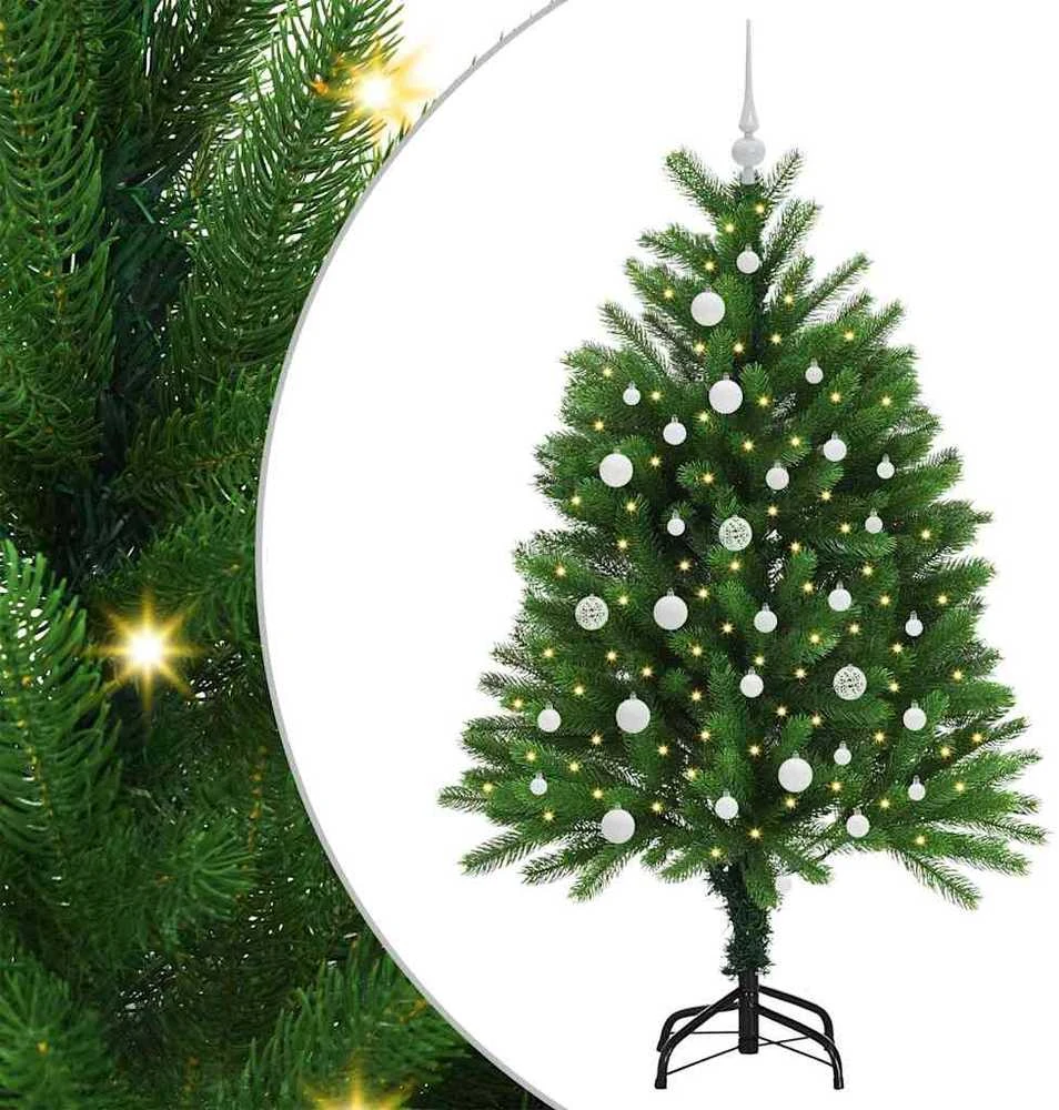 Kalėdų eglutė su 150 LED s stovu Žalia 120 cm PE