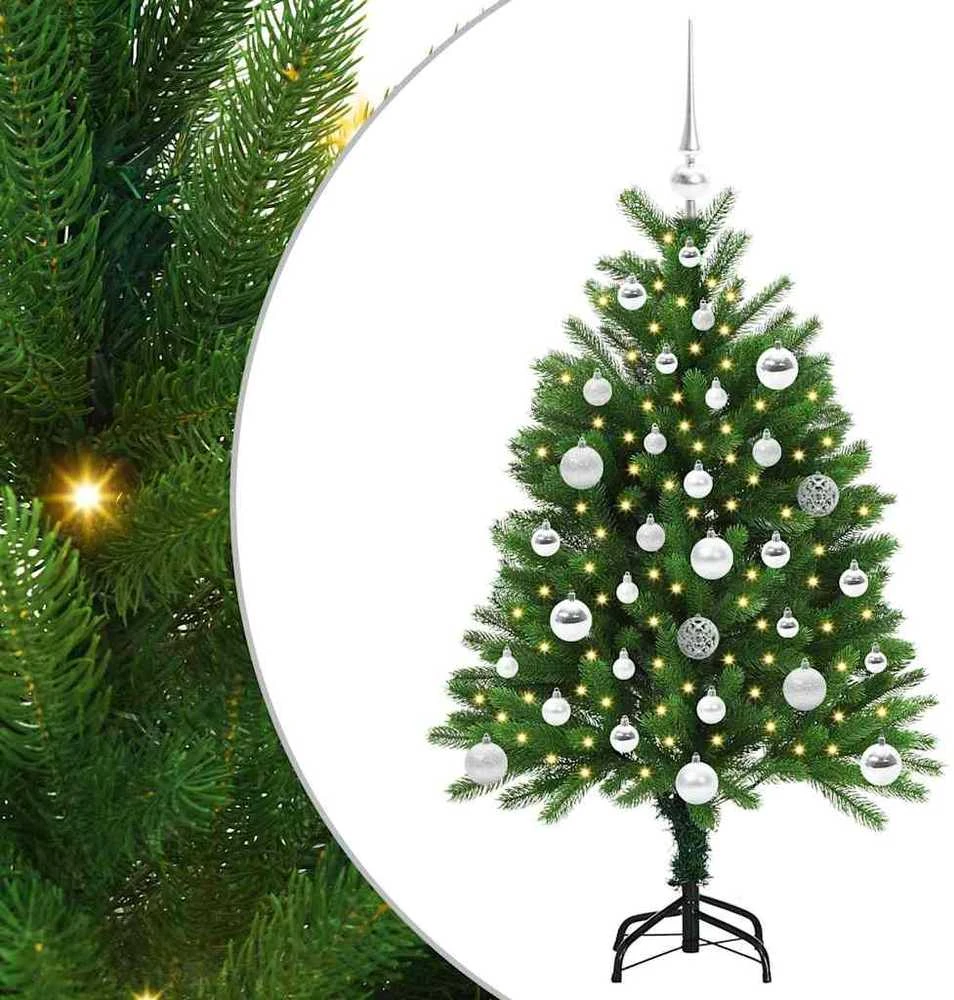 Kalėdų eglutė su 150 LED s stovu Žalia 120 cm PE