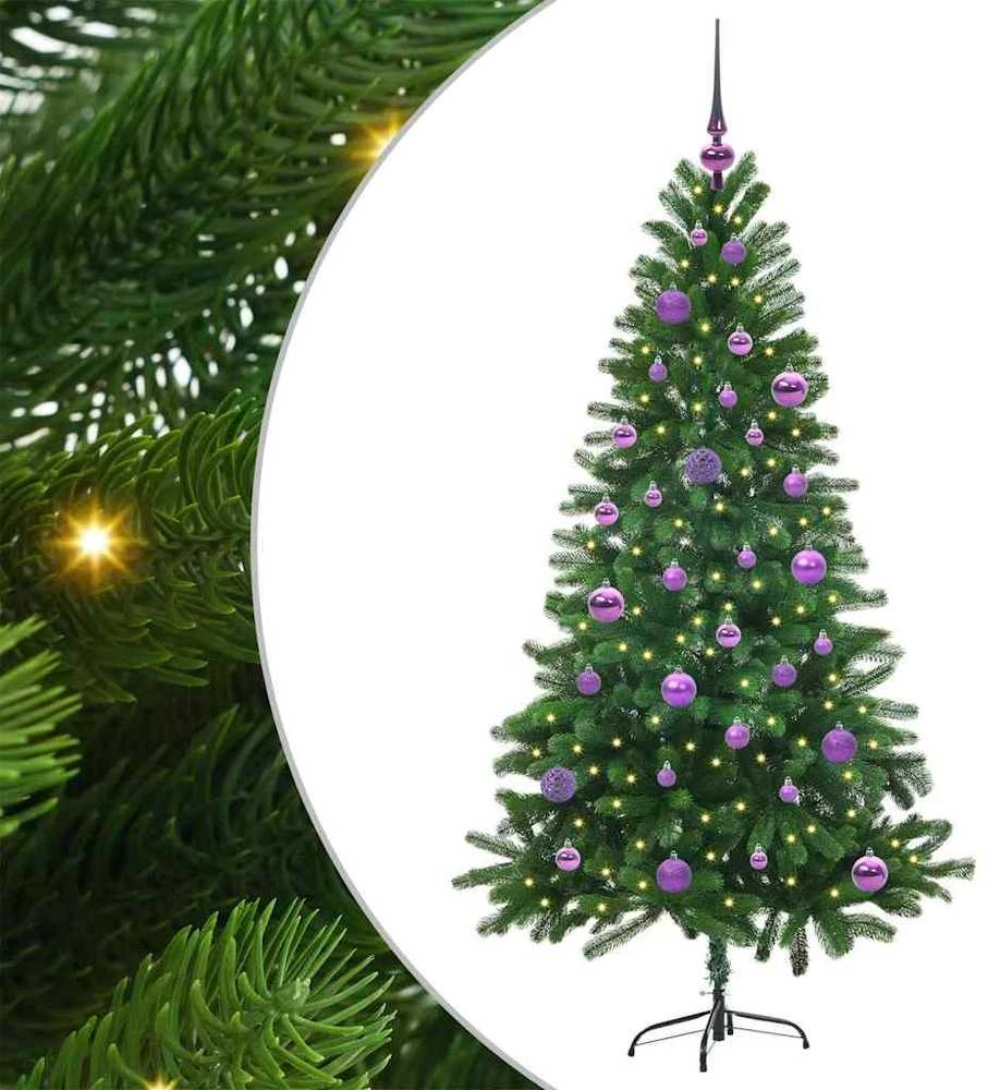 Kalėdų eglutė su 150 LED s stovu Žalia 150 cm PE