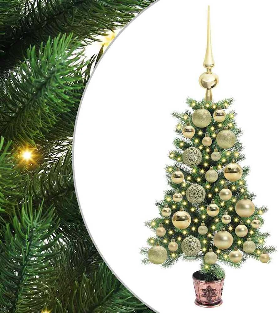 Kalėdų eglutė su 150 LED s stovu Žalia 65 cm PE