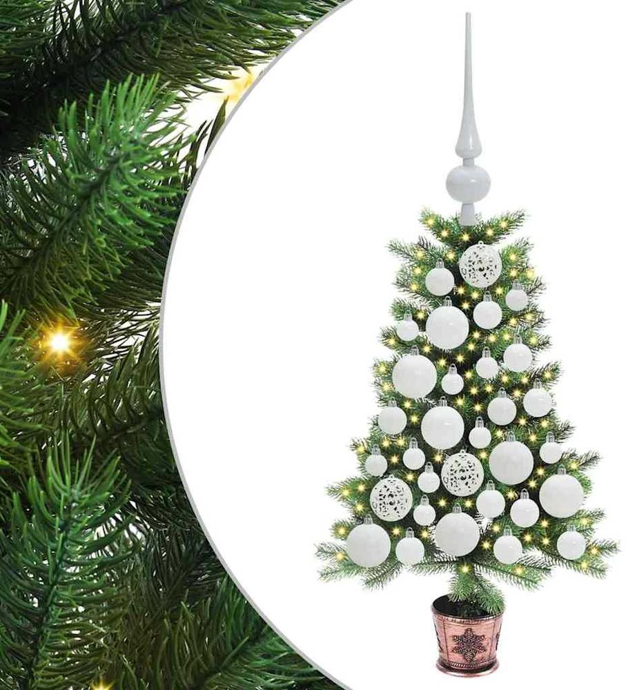 Kalėdų eglutė su 150 LED s stovu Žalia 65 cm PE