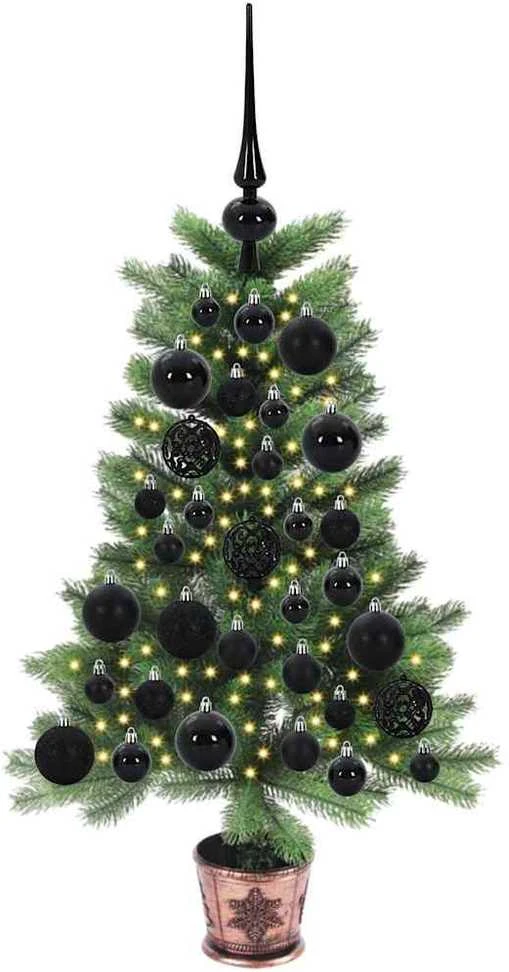 Kalėdų eglutė su 150 LED s stovu Žalia 65 cm PE