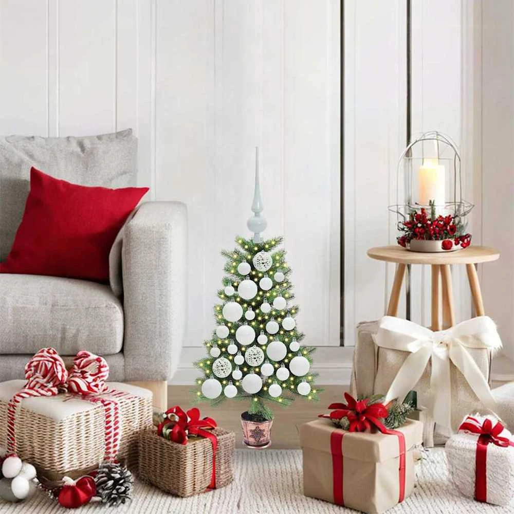 Kalėdų eglutė su 150 LED s stovu Žalia 65 cm PE