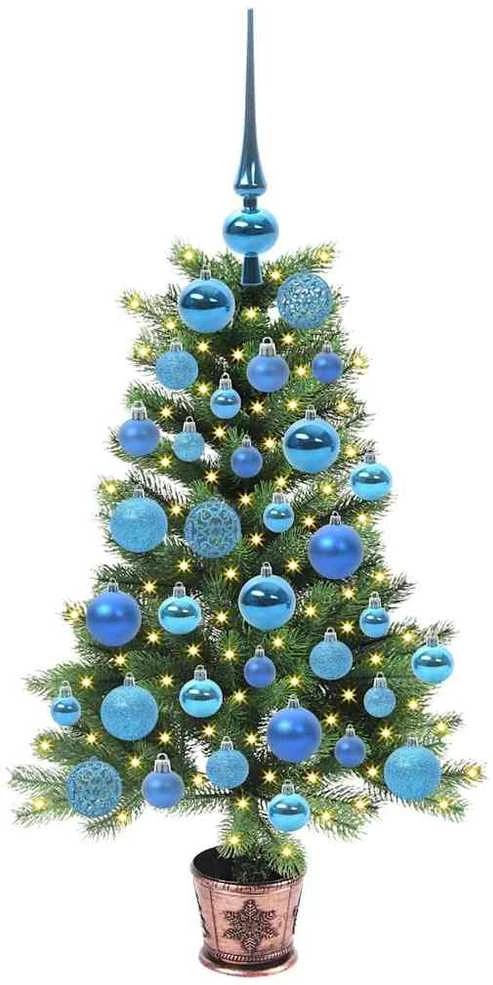 Kalėdų eglutė su 150 LED s stovu Žalia 90 cm PE