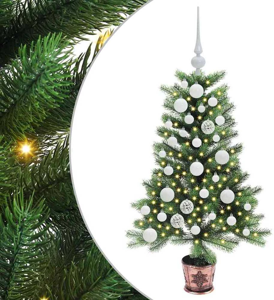 Kalėdų eglutė su 150 LED s stovu Žalia 90 cm PE