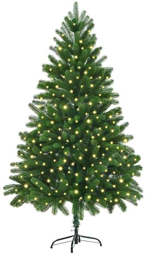 Kalėdų eglutė su 300 LED s stovu Žalia 180 cm PE