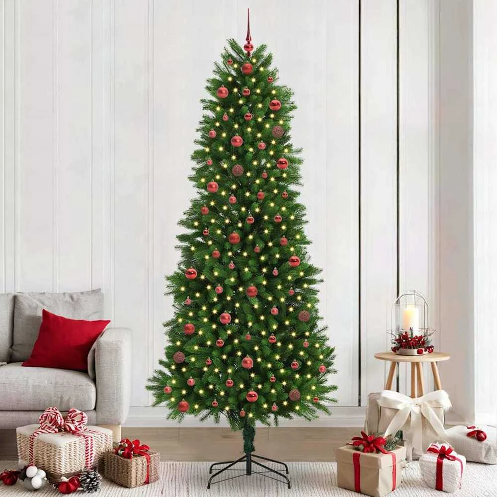 Kalėdų eglutė su 300 LED s stovu Žalia 240 cm PE