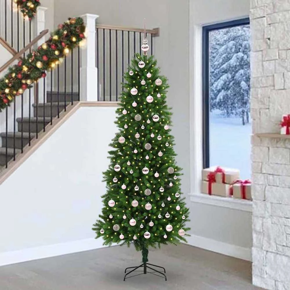 Kalėdų eglutė su 300 LED s stovu Žalia 240 cm PE