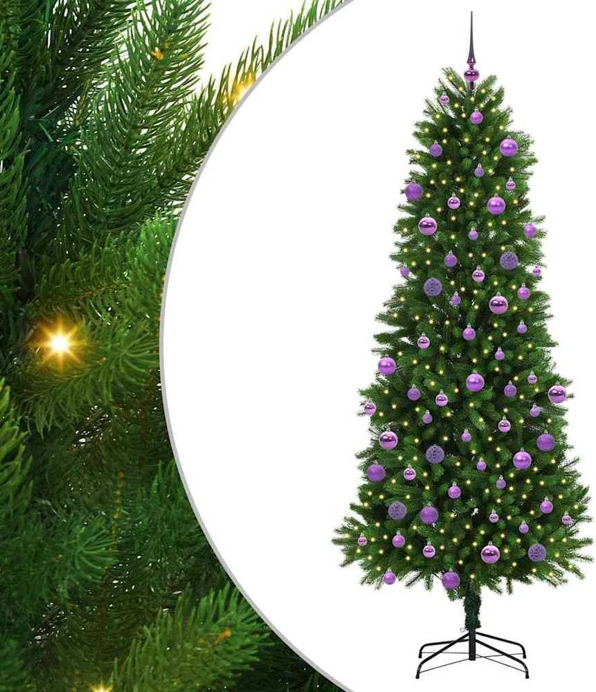 Kalėdų eglutė su 300 LED s stovu Žalia 240 cm PE