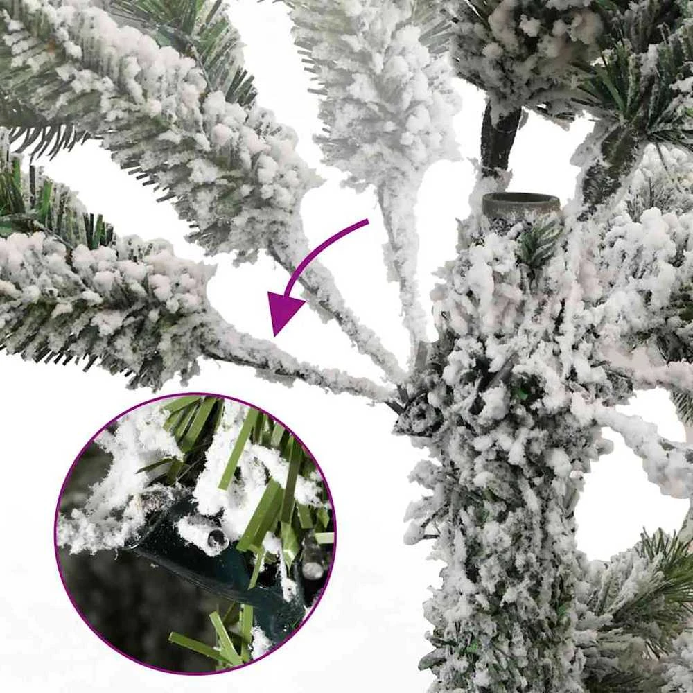 Kalėdų eglutė su šarnyrinėmis šakomis/LED/žaisliukais, 210cm