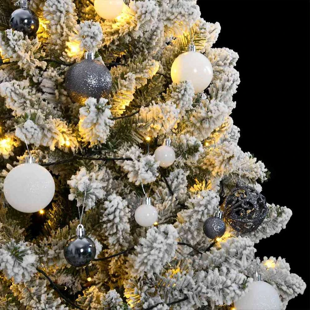 Kalėdų eglutė su šarnyrinėmis šakomis/LED/žaisliukais, 210cm