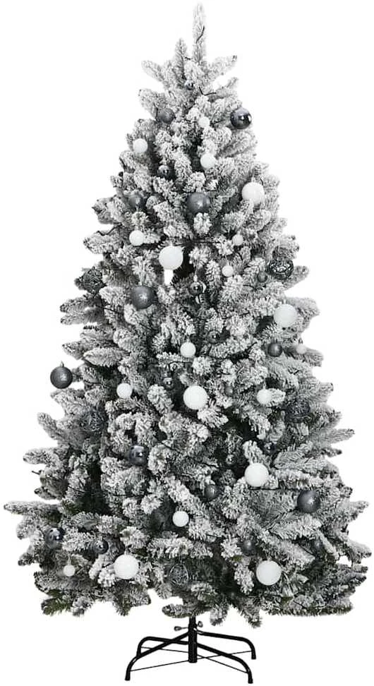 Kalėdų eglutė su šarnyrinėmis šakomis/LED/žaisliukais, 300cm