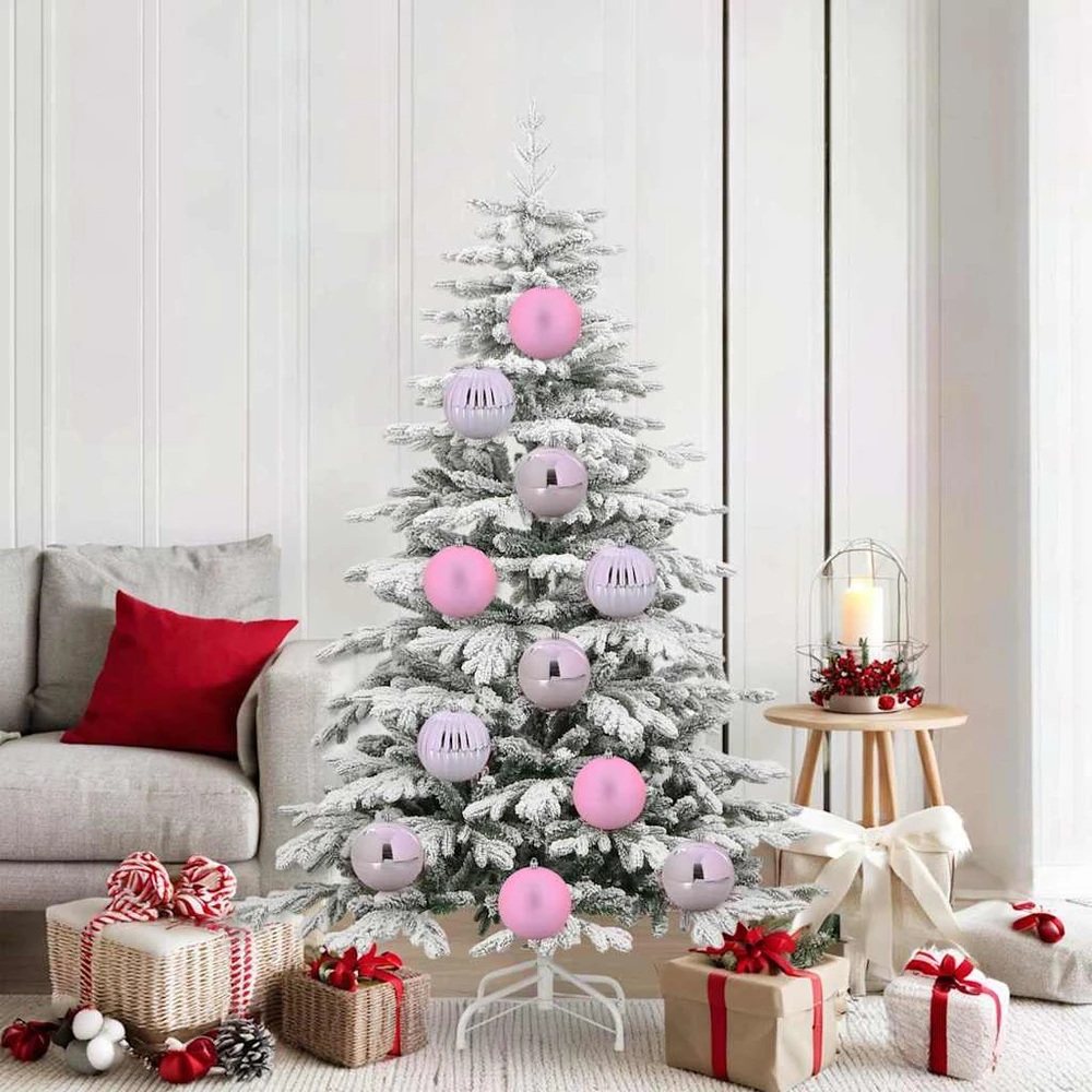 Kalėdų Burbulų Rinkinys XL 9 vnt. Rožinė Ø 15 cm Plastmasė