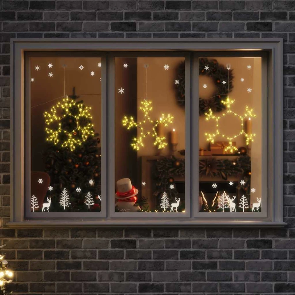 Kalėdų snaigė 252 LED Šilta balta 44,5 x 38 cm PVC
