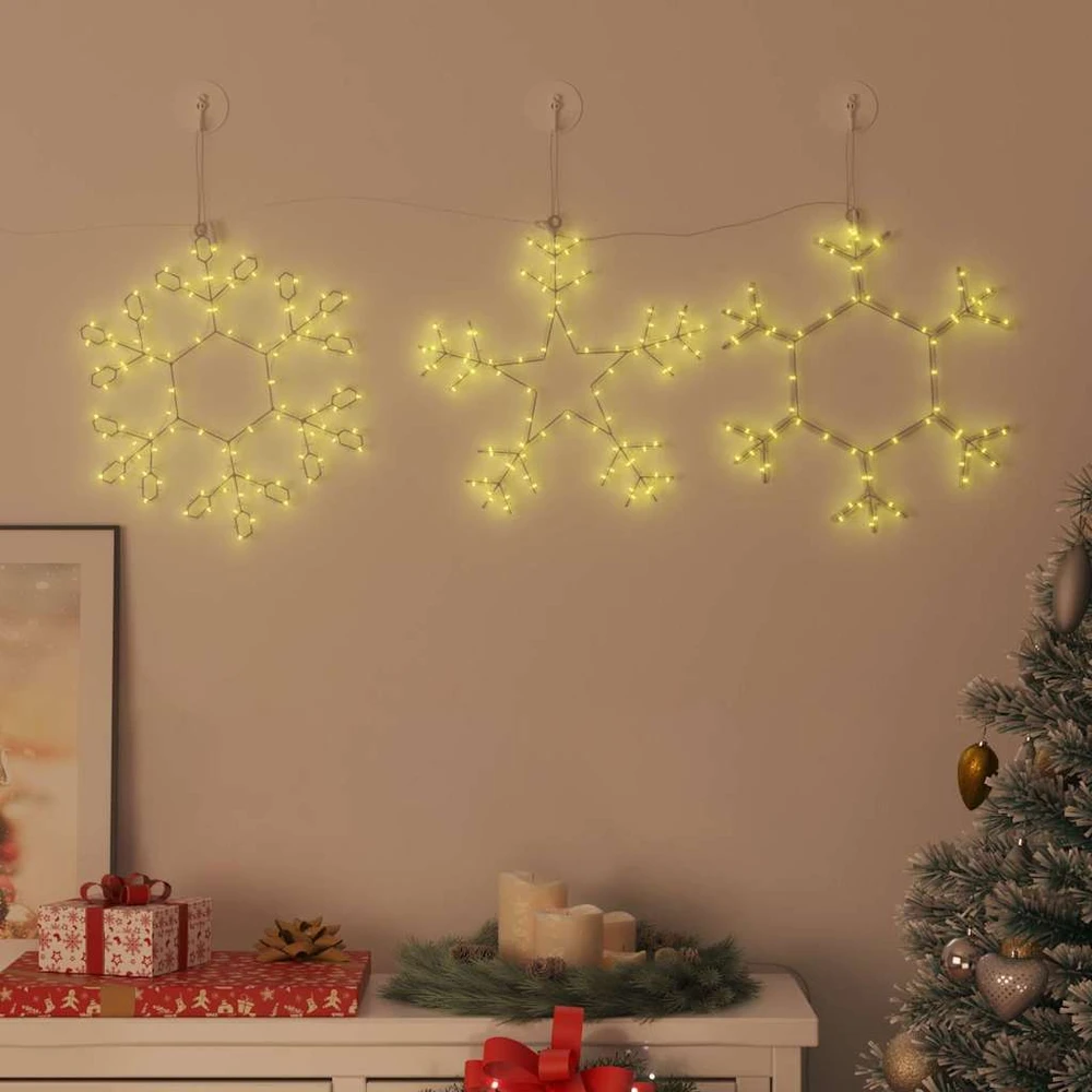 Kalėdų snaigė 252 LED Šilta balta 44,5 x 38 cm PVC