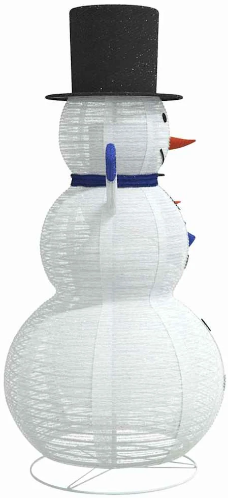 Kalėdų Snieguolių Šeima 3 vnt. Šilta balta 55 x 122 cm Audinys