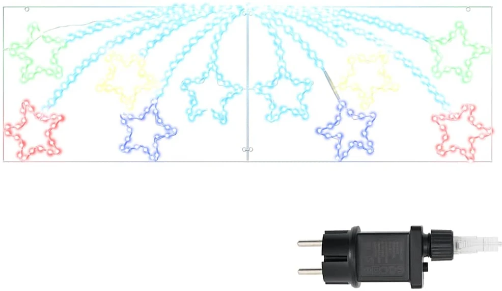 Kalėdų Žvaigždė 432 LED Įvairiaspalvis 182 x 58 cm PVC