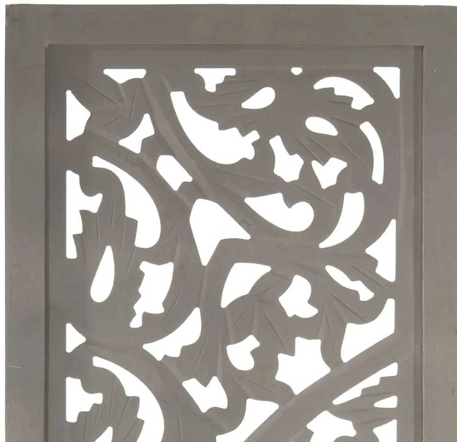 Kambario pertvara, 3 dalių, pilka, 120x165cm, mango masyvas