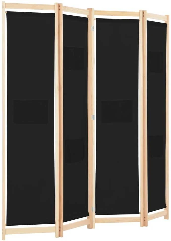 Kambario pertvara, 4 d., juodos sp., 160x170x4cm, audinys