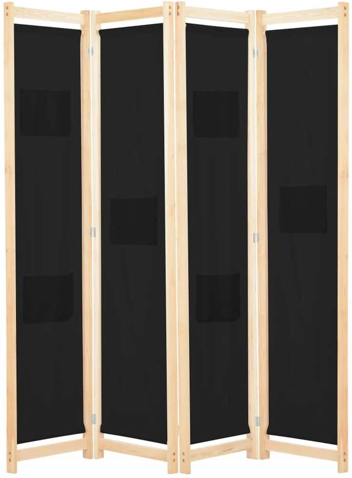 Kambario pertvara, 4 d., juodos sp., 160x170x4cm, audinys