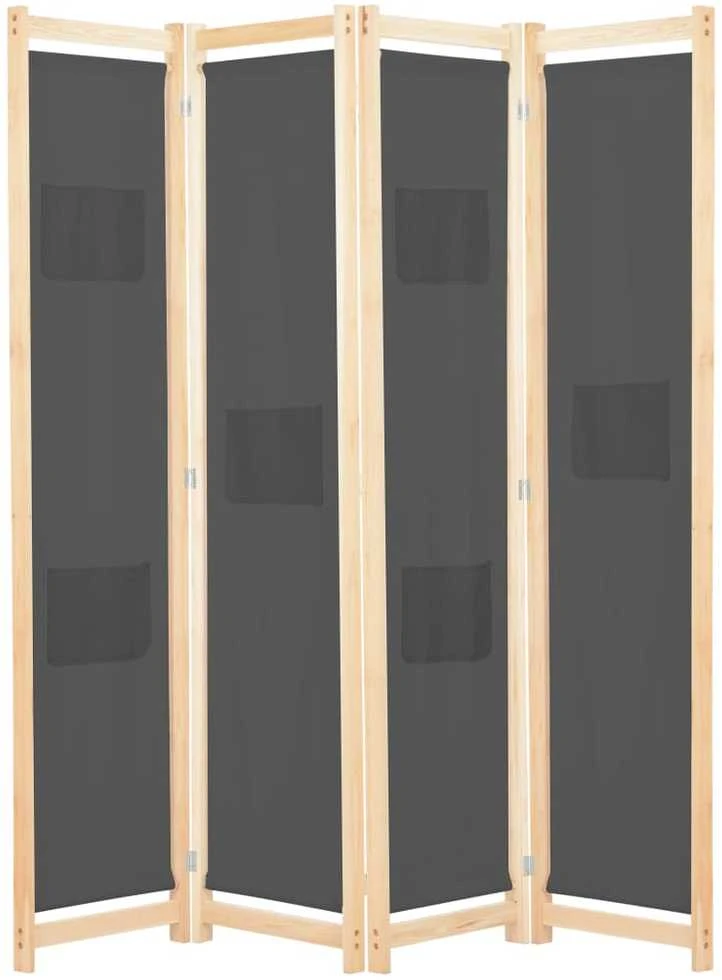 Kambario pertvara, 4 d., pilkos sp., 160x170x4cm, audinys