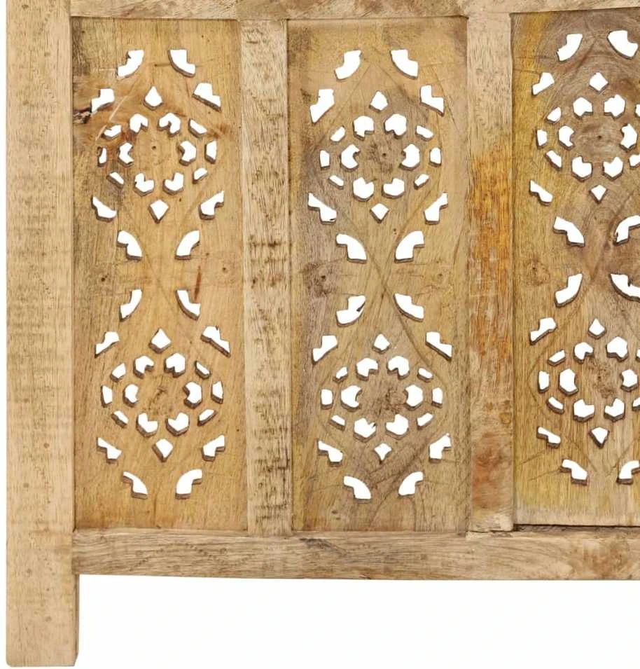 Kambario pertvara, 5 dalių, 200x165cm, mango masyvas, raižyta