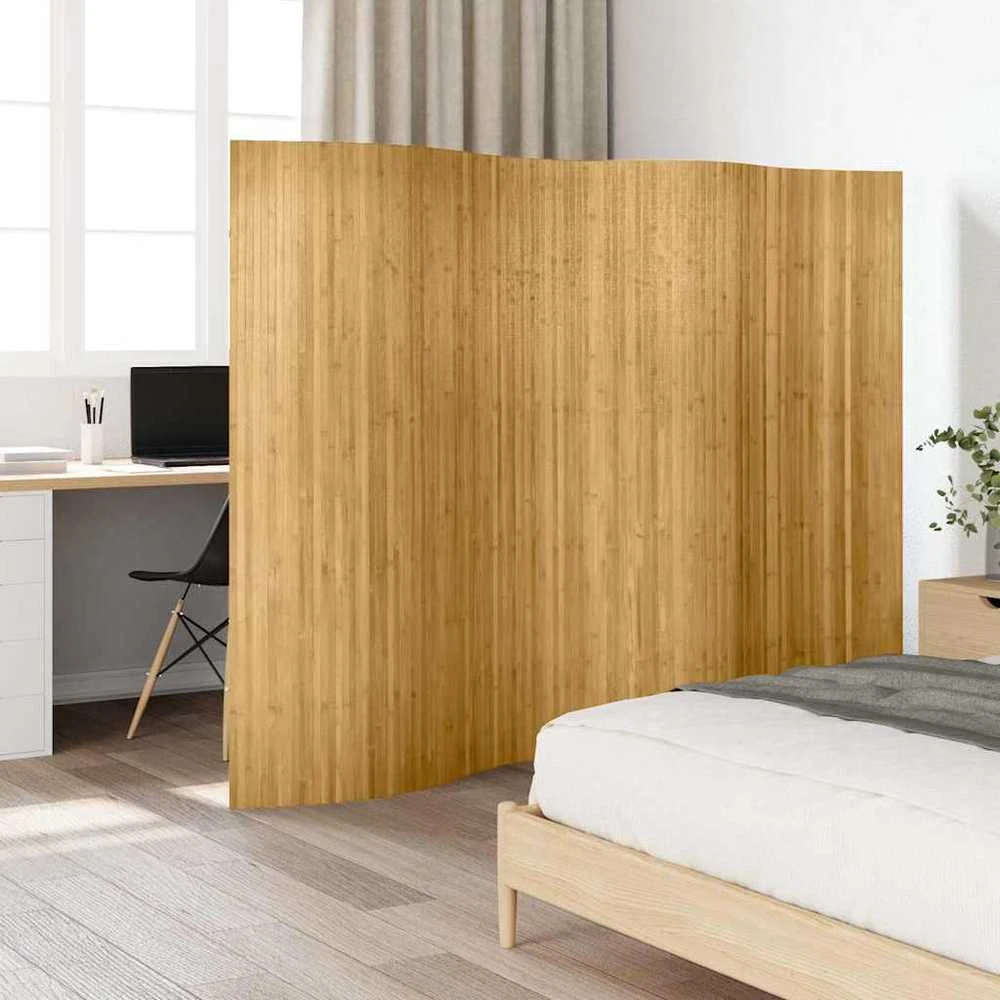 Kambario pertvara iš bambuko, natūralios spalvos, 250x165 cm