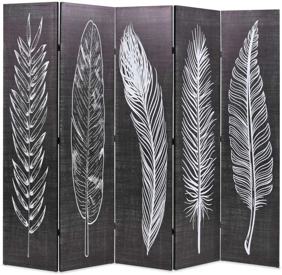 Kamb. pertvara, sulankst., 200x170cm, juod. balt. sp. plunksnos