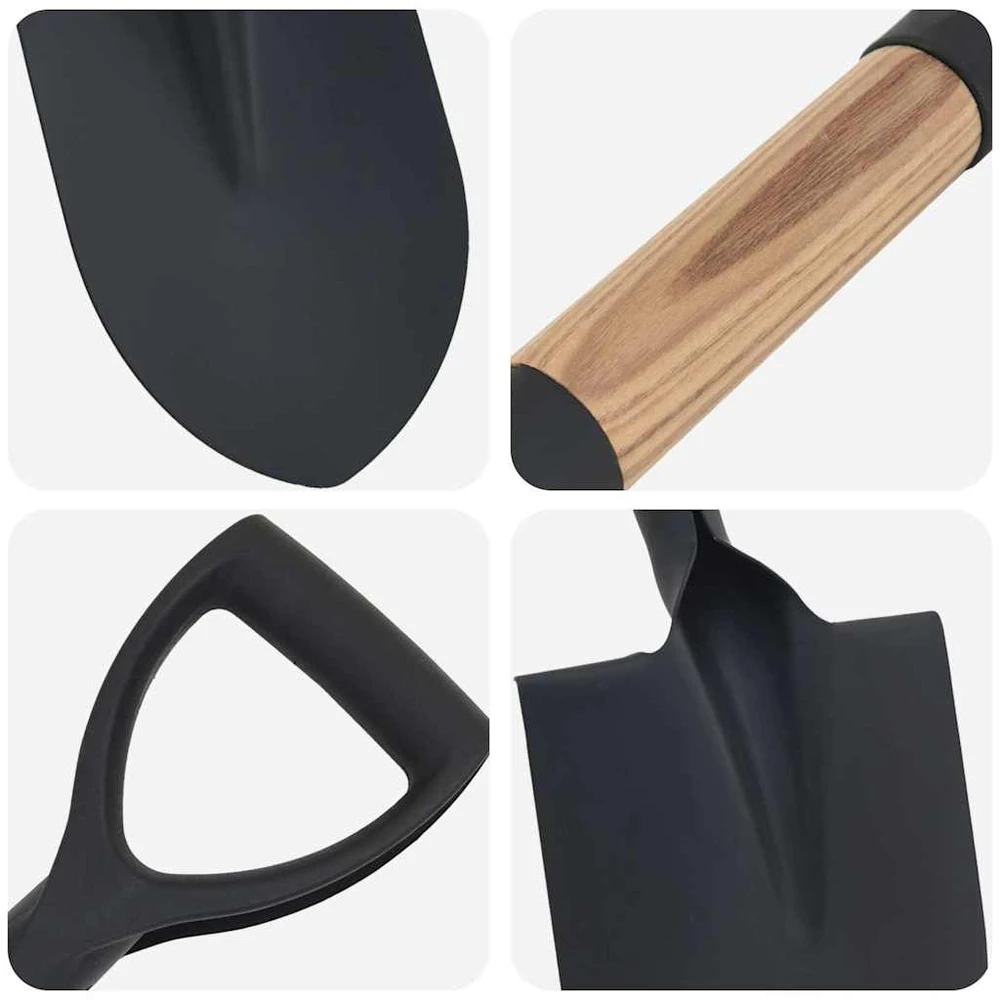 Spade Juoda 68,5 cm Galingas padengtas plienas ir kietas medis