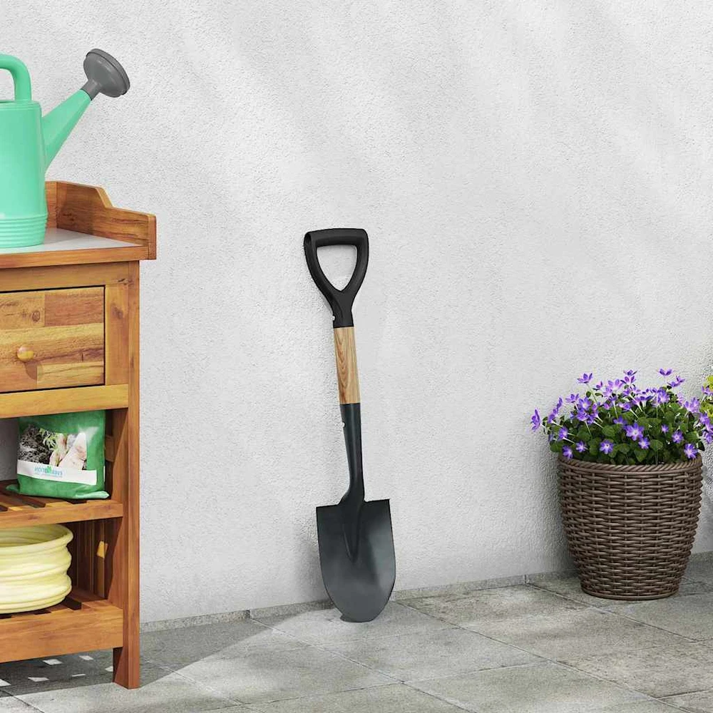 Spade Juoda 68,5 cm Galingas padengtas plienas ir kietas medis