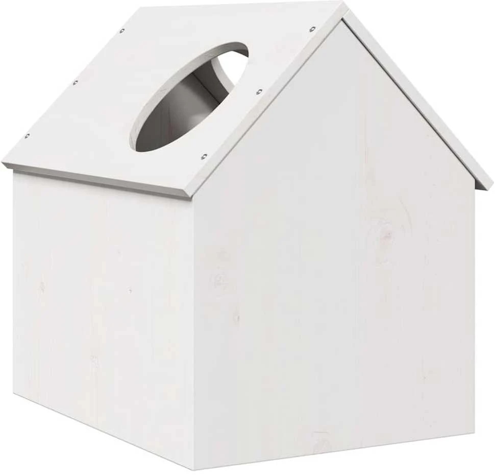 Cat House Balta 41x50x50 cm Pušies masyvo