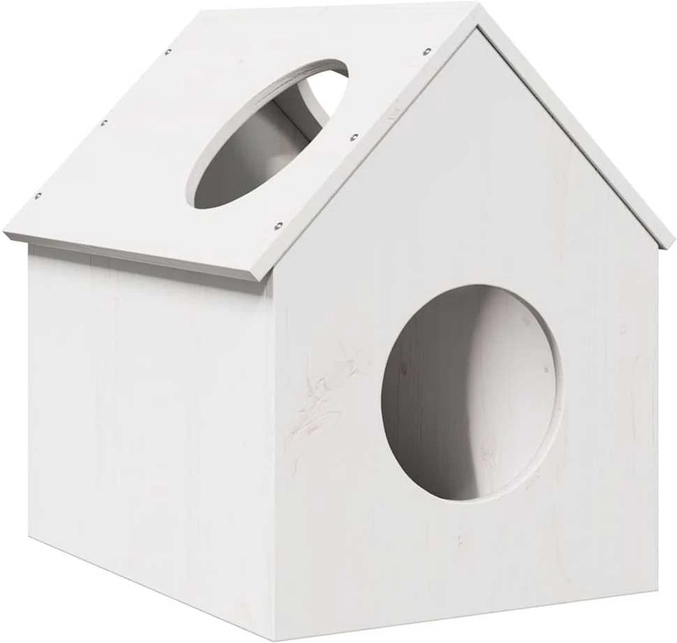 Cat House Balta 41x50x50 cm Pušies masyvo