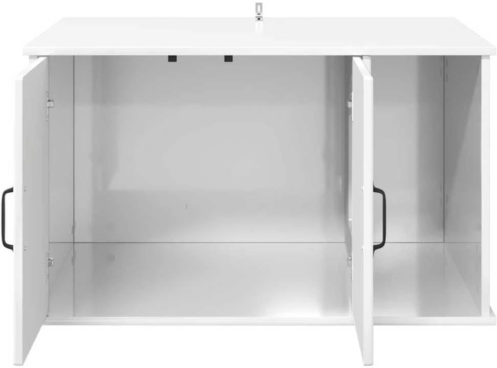 Katės namelis Blizgus baltas 85 x 55 x 50,5 cm Apdirbta mediena