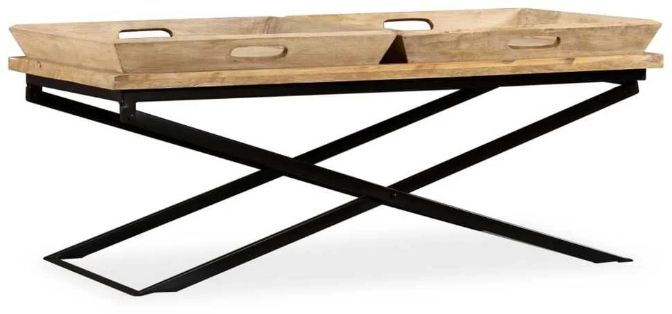 Kavos staliukas, masyvi mango mediena, 110x55x42 cm